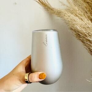 NEW RABBIT Gold Beige Stainless Steel Hot Cold Insulated Travel Mug Wine Glass
